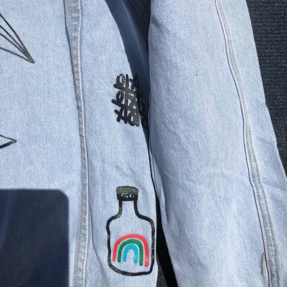 Brooklyn Cloth graphic Artisan oversized denim jacket New L - Picture 13 of 14